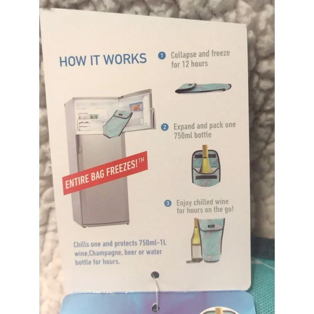Freezable Bottle or Can Bag . Water-Soda-Beer-Wine or Champagne Bottles